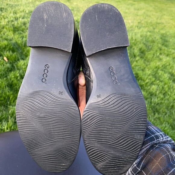 ECCO "Saunter" GTX Tall Riding Water Proof ZIP Leather Boot Black Size 5.5/36EU - Picture 8 of 11